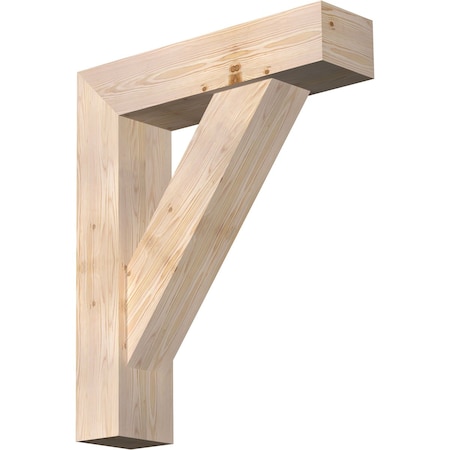 Ekena Millwork Traditional Craftsman Smooth Bracket w/ Offset Brace, Douglas Fir, 7 1/2"W x 30"D x 36"H BKT0806X30X36TRA04SDF